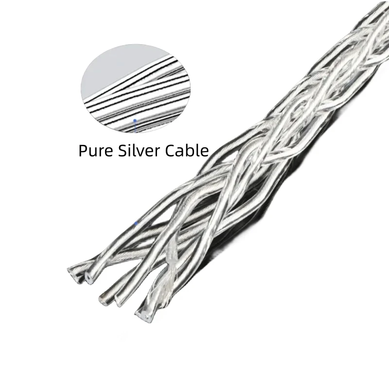 

18AWG Pure Silver Audio Cable Bulk for DIY Audio RCA XLR Headset Mobile Phone USB Power Cord