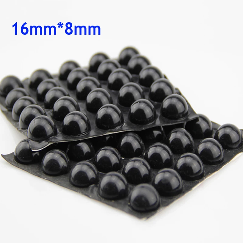 Self Adhesive Silicone Rubber Feet Pads 16mm*8mm 3M Glue Soft Anti Slip Bumpers Shockproof Shock Absorber silicone furniture pads rubber furniture pads silicone anti slip pads 8pcs/16pcs