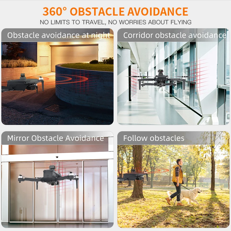 4K Professional Drone With HD Camera Obstacle Avoidance 3-Axis Gimbal 5G WiFi GPS Brushless Quadcopter KF106 / KF106MAX