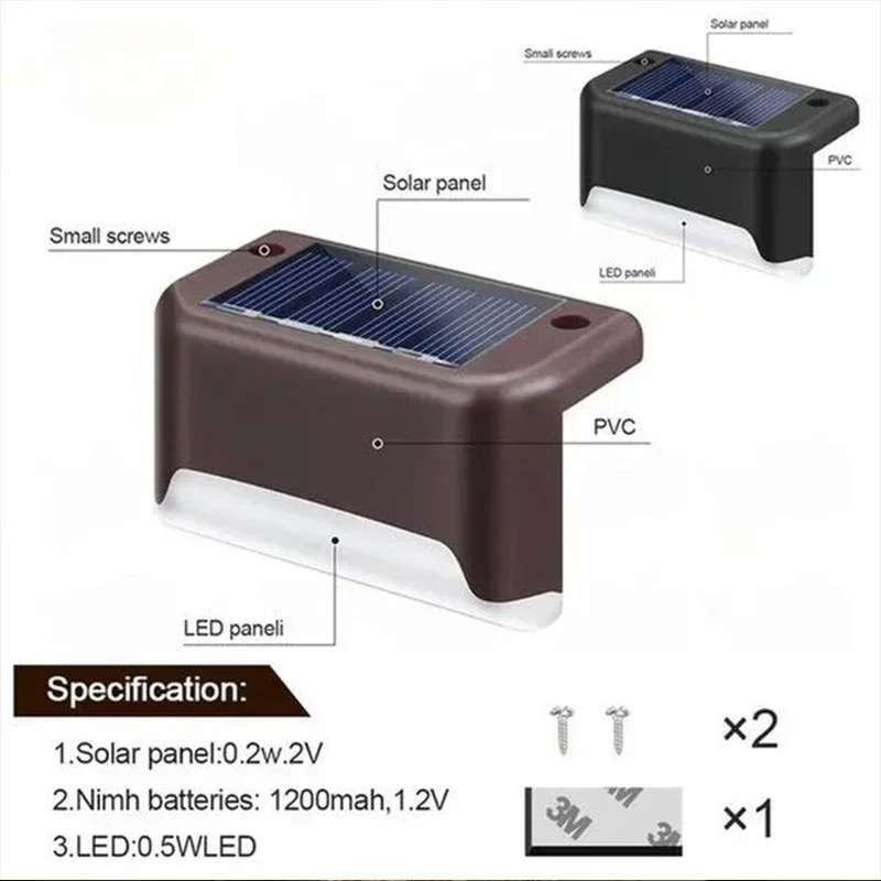 Description Picture 6 of itemSolar Deck Lights 12 Pack Outdoor Step Lights Waterproof Led Solar Lights for Railing Stairs Step Fence Yard Patio and Pathway