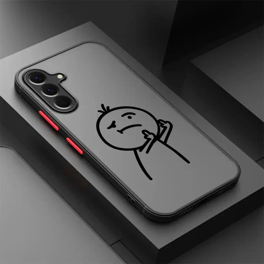 Cute Stick Figure Lines Phone Case - Stylish Back Cover Design