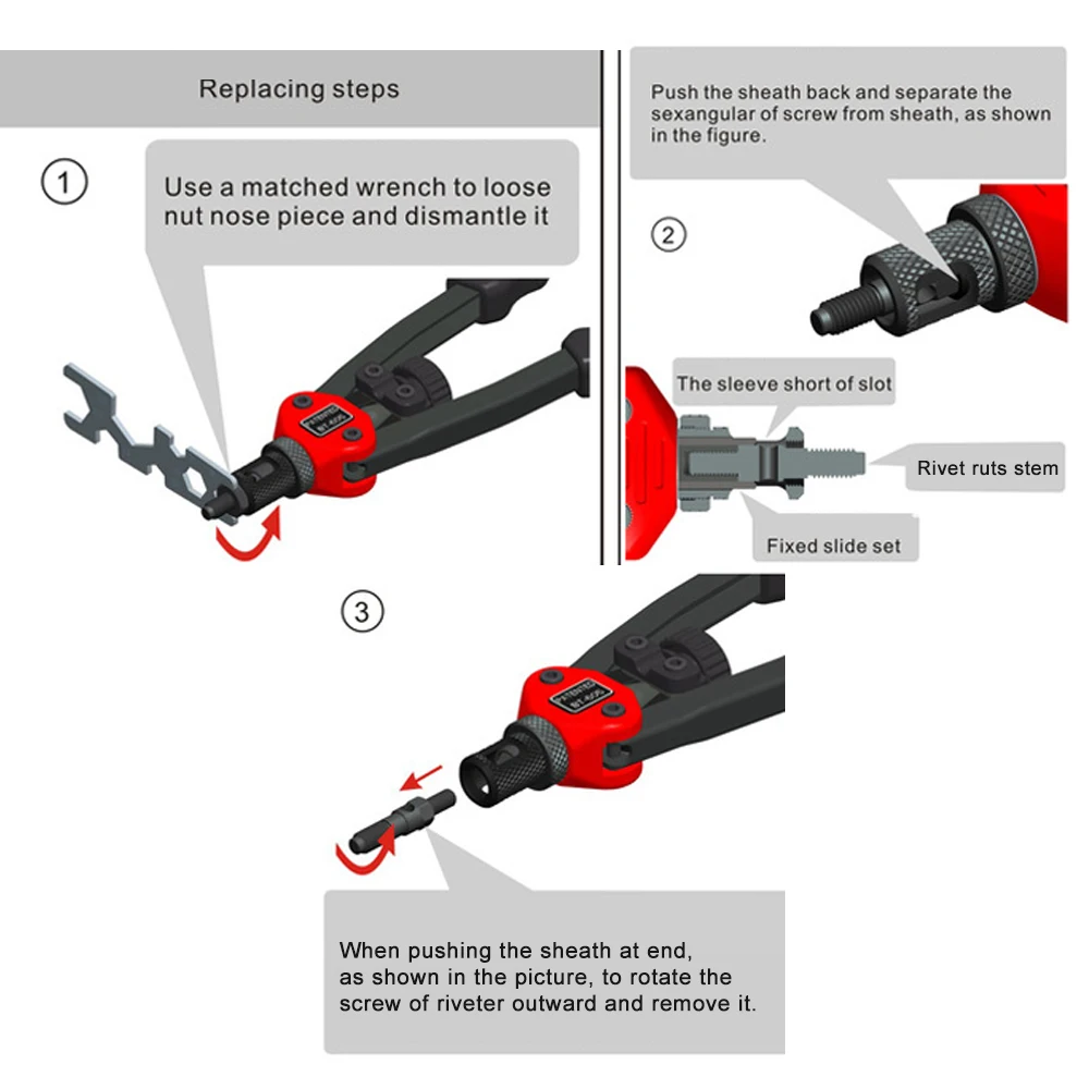Nuts Insert, Rebitador Manual, Ferramenta Rivnut para