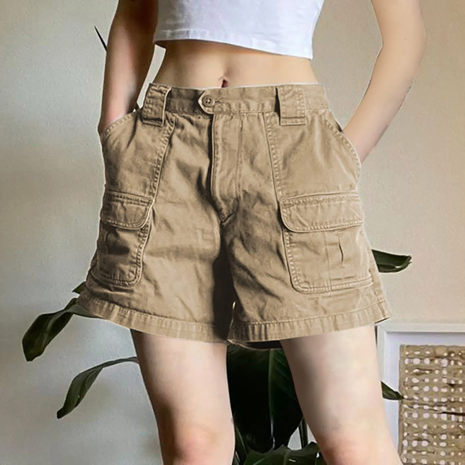 여성용 Y2K 데님 카고 반바지, 빈티지 레트로 와이드 레그 반바지, 하라주쿠 캐주얼 짧은 청바지, 여름 패션
