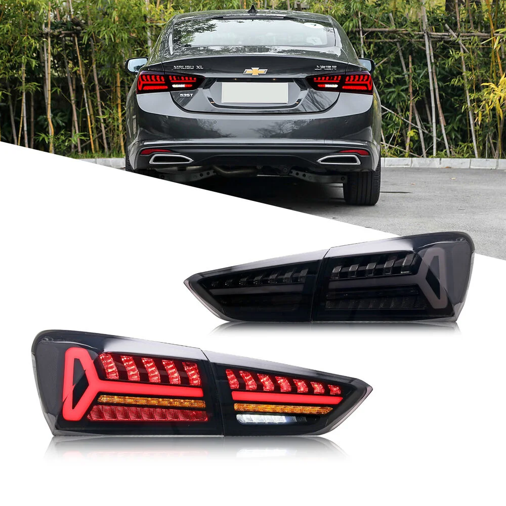 LED Tail Lights For Chevrolet Malibu XL 2019 2021 Sequential Smoke Rear