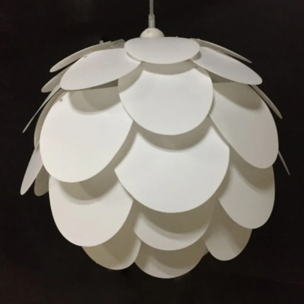Lotus Flower Lampshade Nordic Style Lamp Protection Lampshade White Decorative Light Cover for Kitchen Bedroom Decor