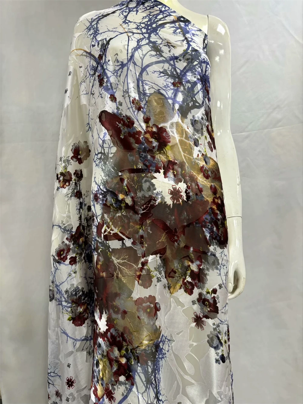 Elegant Silk Material Dirac Dubai Fabric High Quality Imitated Silk Fabric African For Women Dress 5Yards