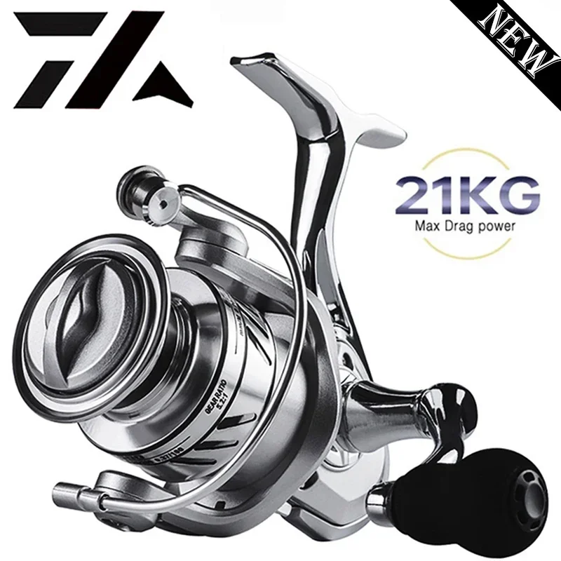 

New All-Metal Silver Freshwater And Seawater Dual Use Fishing Reel Big Pulling Drag Spinning Reel Durable Carp Fishing Saltwater