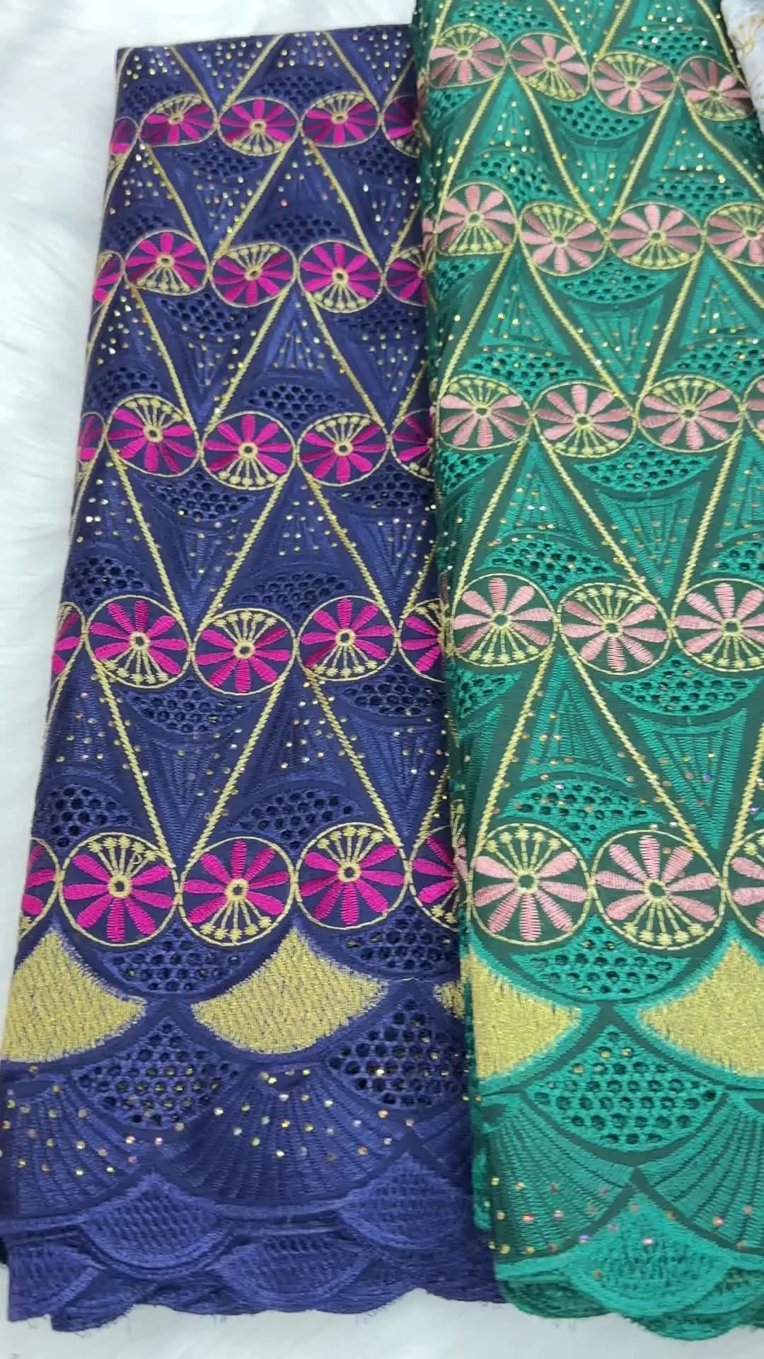 Кружевное полотно из хлопка 100% 5 ярдов африканский стиль