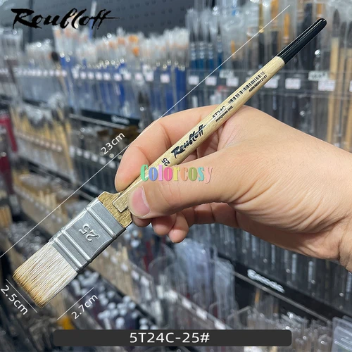 Russia Roubloff Series 1t24 Imitation Mongoose Synthetic Fiber Flat Paint  Brush, For Oil Watercolor Acrylic Paint, Art Supplies - Paint Brushes -  AliExpress