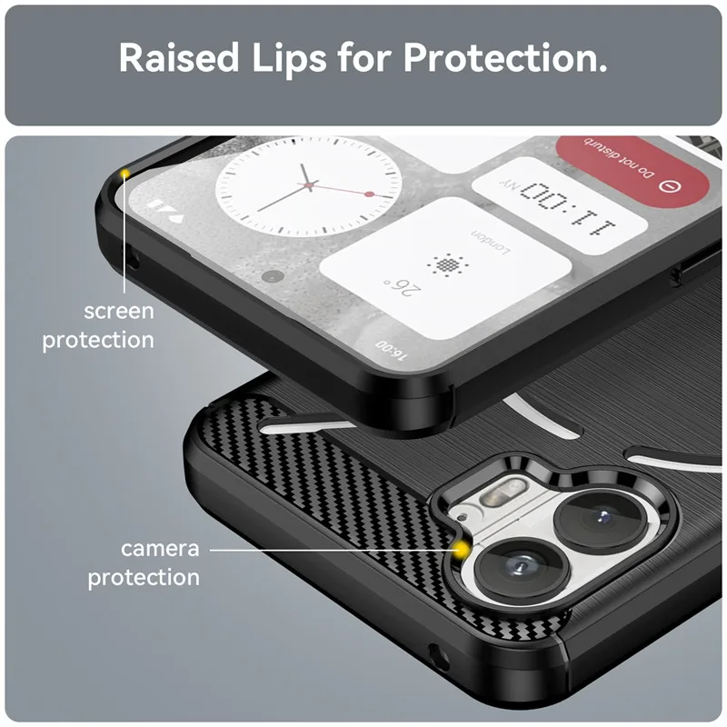 Enhanced Protective Silicone TPU Back Cover with Anti-Slip and Shockproof Features