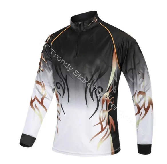 2024 Brand Fishing Shirts Outdoor Sport Quick Dry Mens Fishing Clothes Plus  Size Anti Uv Cycling Fishing Clothing