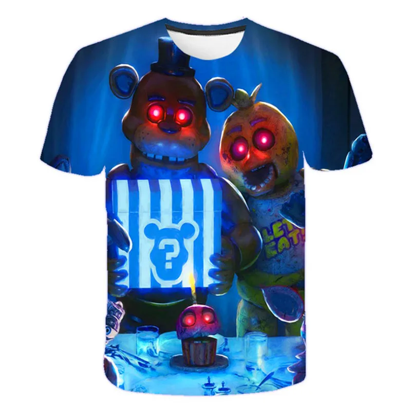 red t shirt childrens	 4 -14 Years Clothing for Boys T-Shirts Night at Freddy 3D Printed Tees Boys & Girls Fashion Short Sleeved FNAF Kids Tops 2022 children's t shirt with animals	