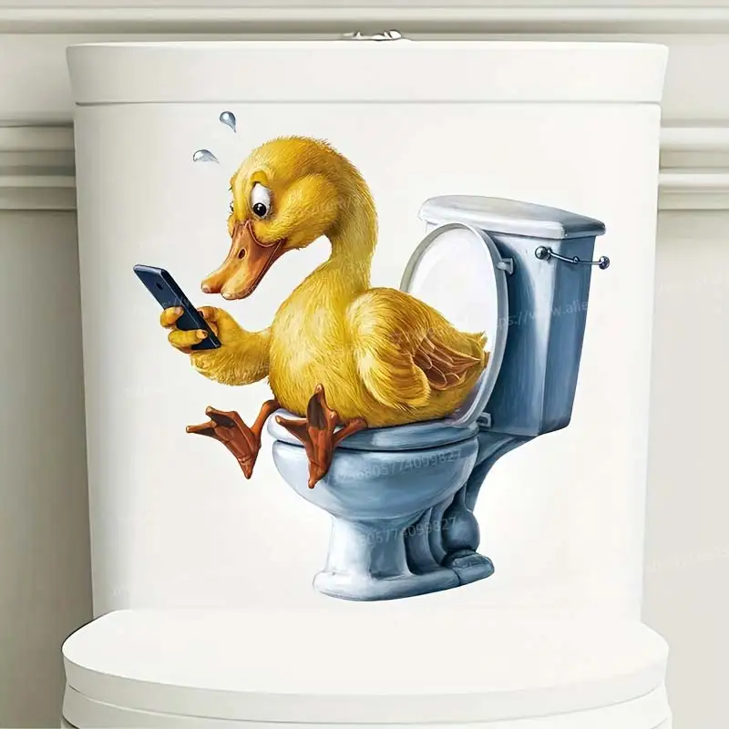 Funny Duck Squirrel Gorilla Toilet Waterproof Sticker Bathroom Toilet Cover Sticker Wall Stickers Wc Home Decoration M1126 wall stickers,toilet stickers
