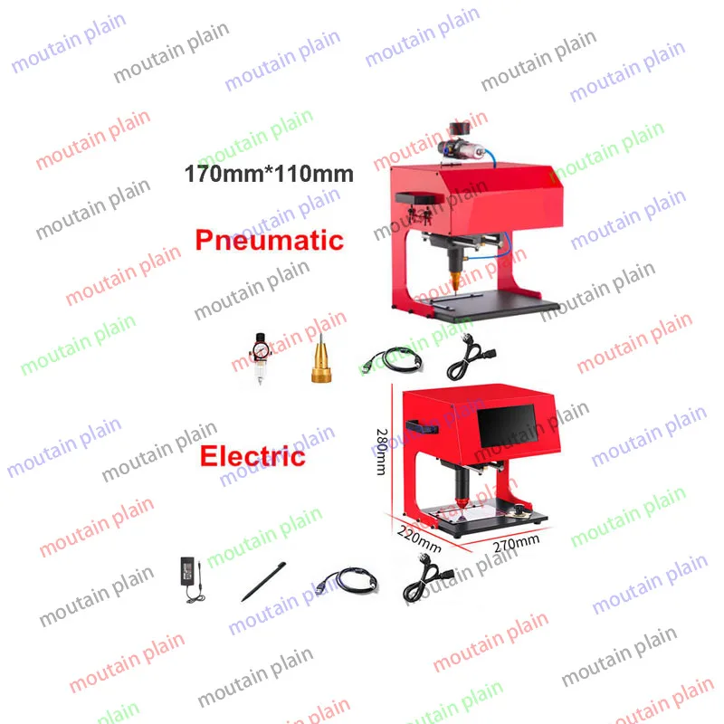

Portable Metal Pneumatic/Electric Dot Peen Marking Machine Plotter Printer Coding Machine for VIN Code(170*110mm) LCD Display