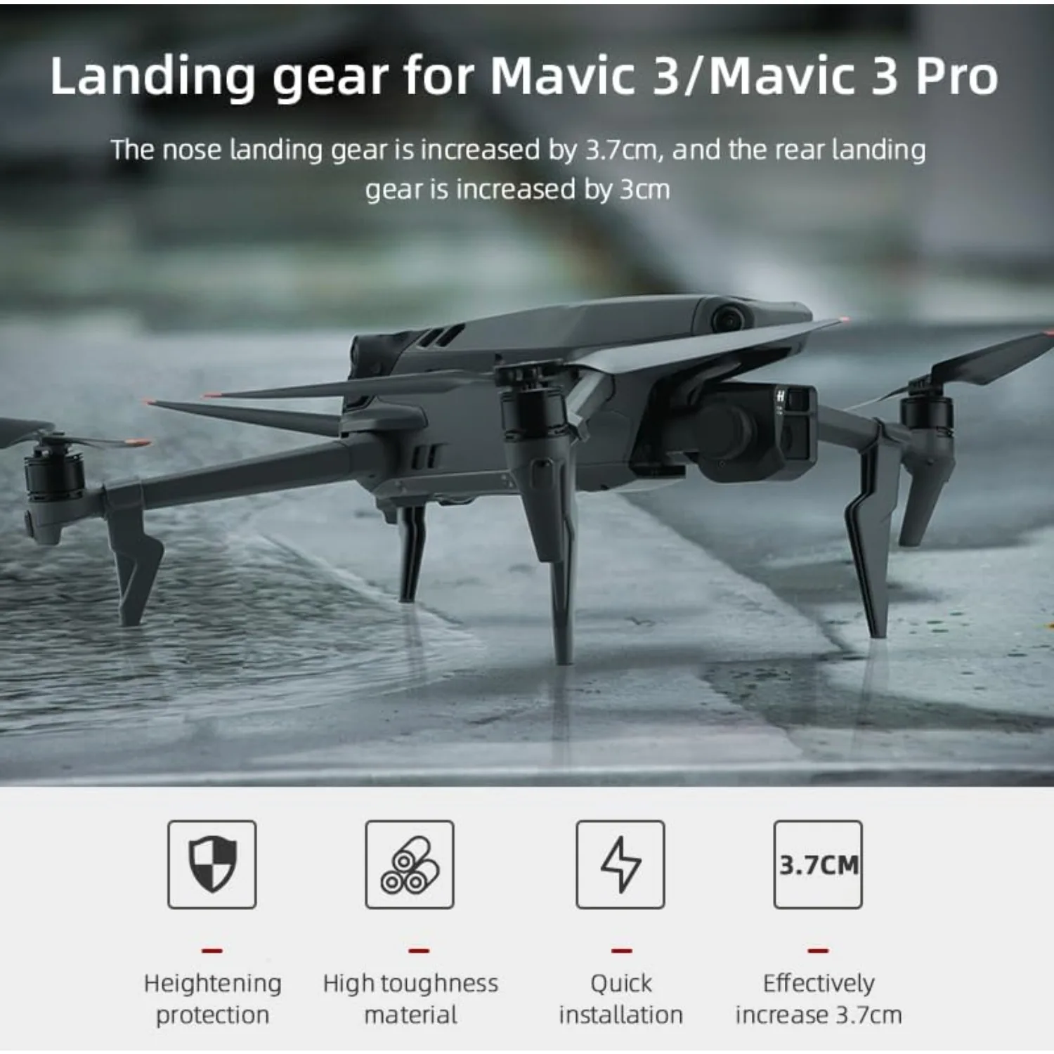 DJI Mavic 3 및 3 드론 교체용 액세서리와 호환되는 클래 랜딩 기어 다리 확장 장치