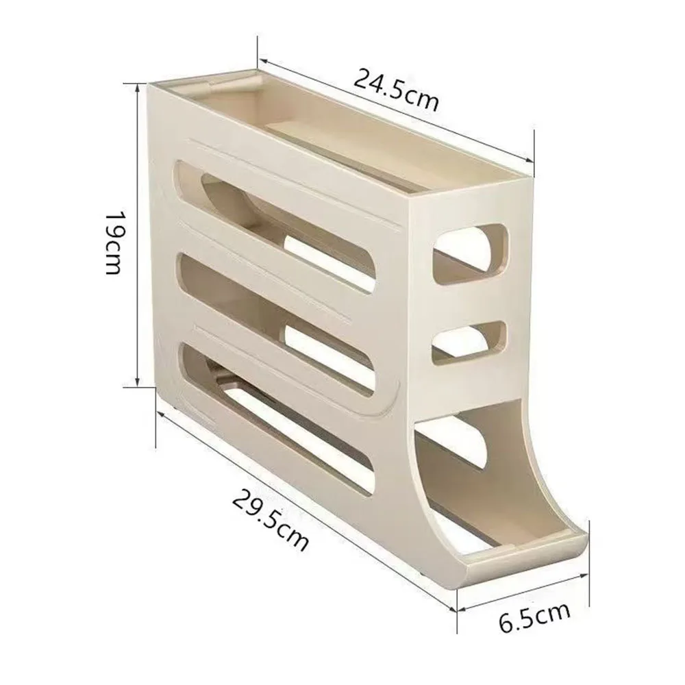Egg Holder for Fridge, Egg Dispenser Auto Rolling Egg Tray Storage and Organizer, Space-Saving Egg Roller for Refrigerator 6