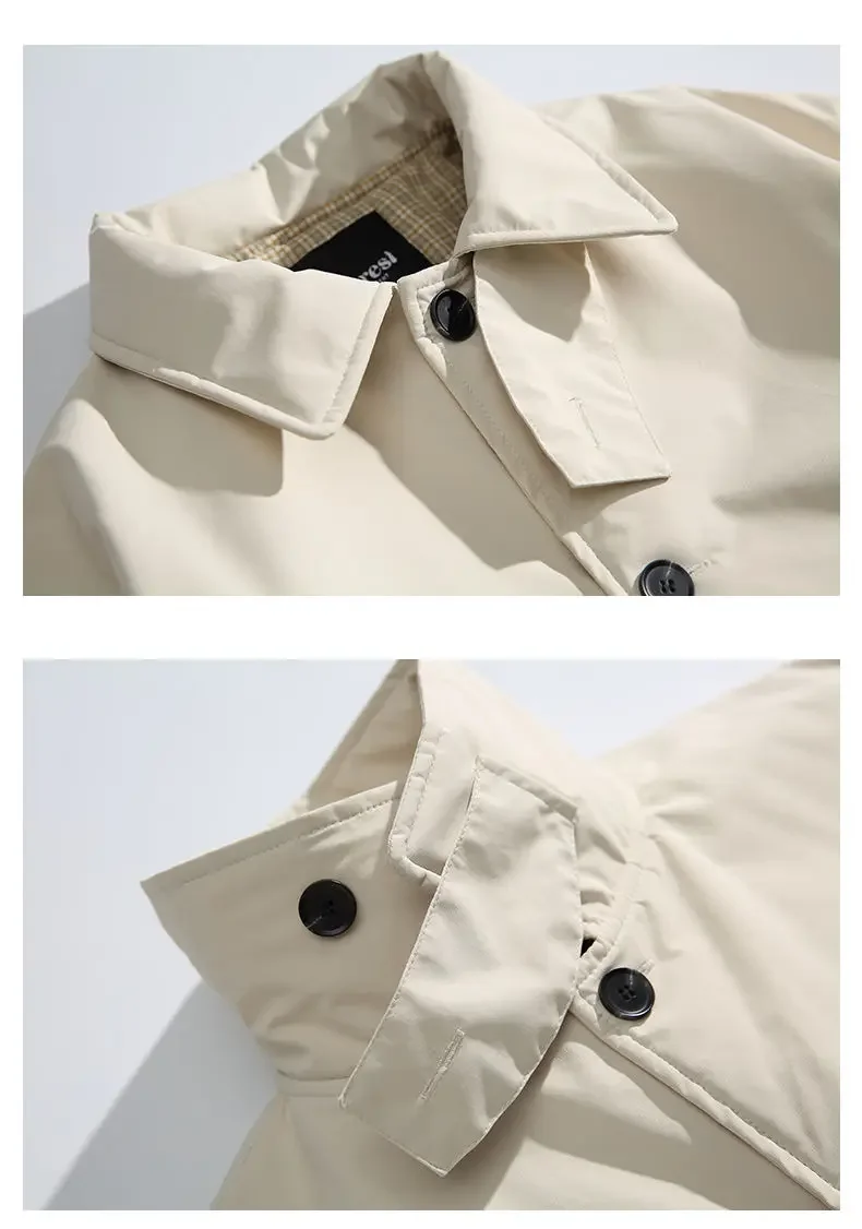 Men Coat Japanese Korean Streetwear Fashion Loose Casual Vintage Long Trench Jacket Man Trenchcoat Outerwear