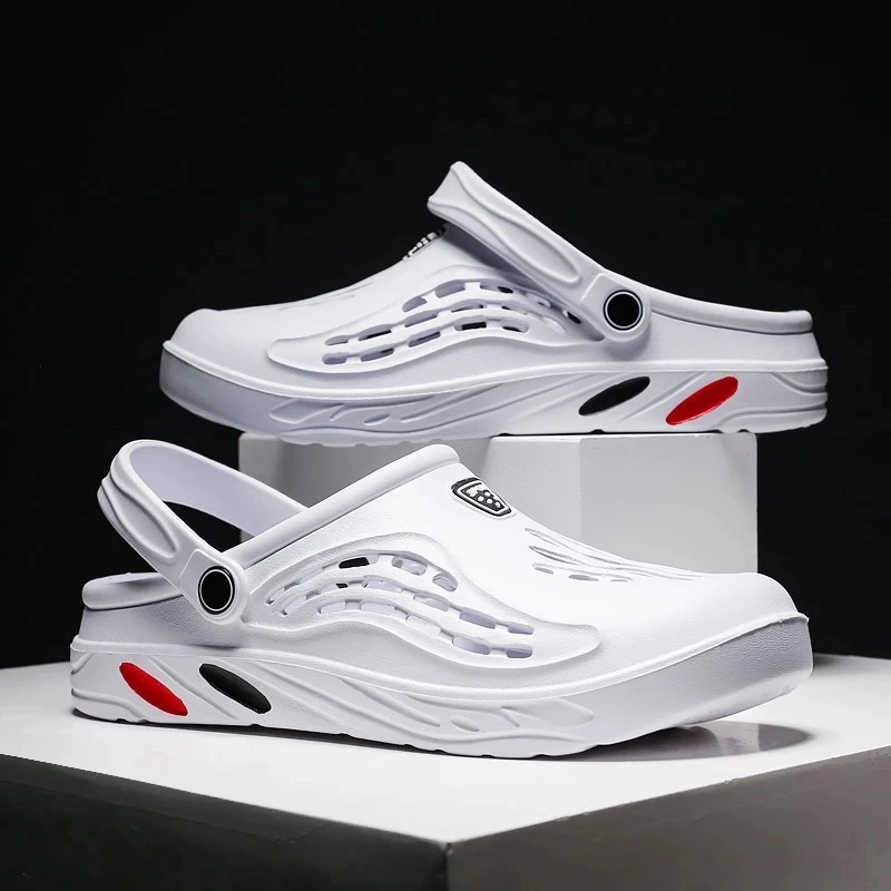 Summer Sandals Garden Shoes Men Sandals Men Shoe Summer Fang Man Hoof Thongs Stamp Garden Beach Big Size Slippers