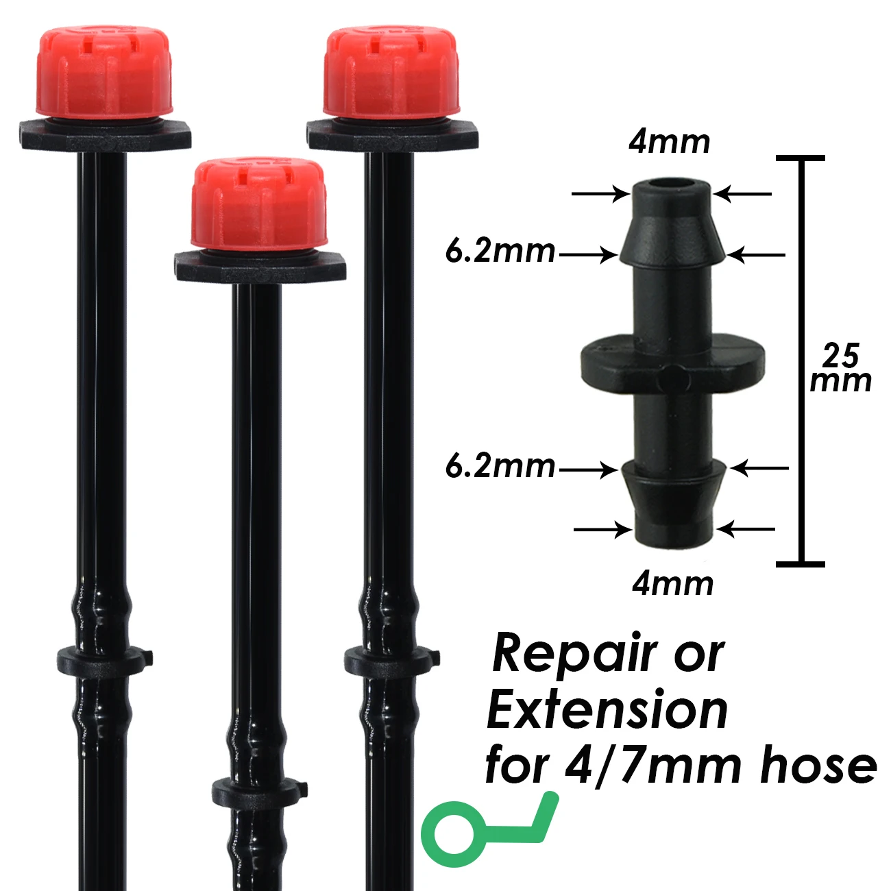 1-50 stücke Garten Wasser Stacheldraht Stecker Tropf Bewässerung Tropf Sprinkler 1/4'' 4/7mm Schlauch Fitting Reparatur verlängerung Bewässerung Kit – Detail 4