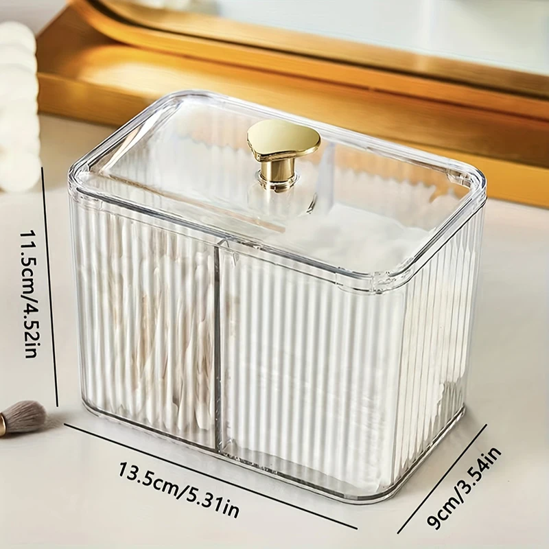 Acrylic Swabs Cosmetic Organizer Storage Box Desktop Dust-Proof Makeup Removal Cotton Lipstick Cosmetics Organization Holder 6