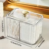 Acrylic Swabs Cosmetic Organizer Storage Box Desktop Dust-Proof Makeup Removal Cotton Lipstick Cosmetics Organization Holder 6