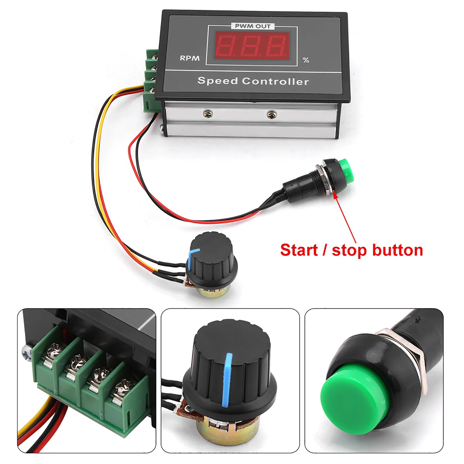Adjustable DC Motor Speed Controller 6-60V 30A PWM