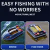 61CM Voice Broadcast GPS Cruise Remote Control Fishing Bait Boat 500M 4KG 3Hopper Smart Alarm Neting 12V High Power RC Bait Boat 4