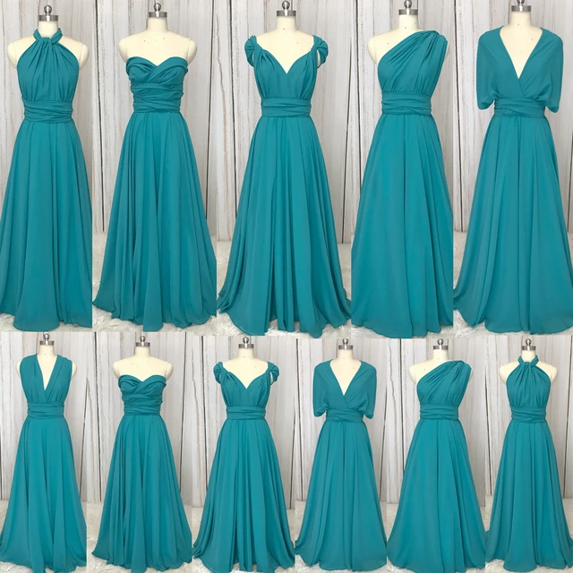 SuperKimJo-vestidos de dama de honor color turquesa para vestido de fiesta de boda Infinite Convertible, bata de demoselle D Honneur, 2023, 2024 - AliExpress