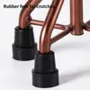 Mat Easy to Install Greater Stability Crutches Rubber Feet for Outdoor Wear-resistant Non-slip Secured Mat Four Base Support 5