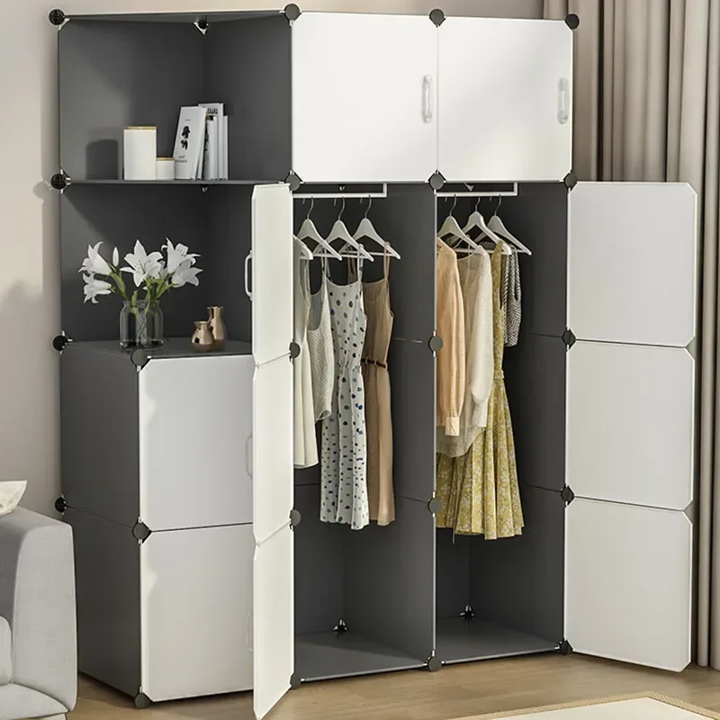 

Simple Portable Closet Partitions Clothes Storage Organizer Wardrobe Bedroom Cupboard Cabinet Shelf Vestidores Salon Furniture