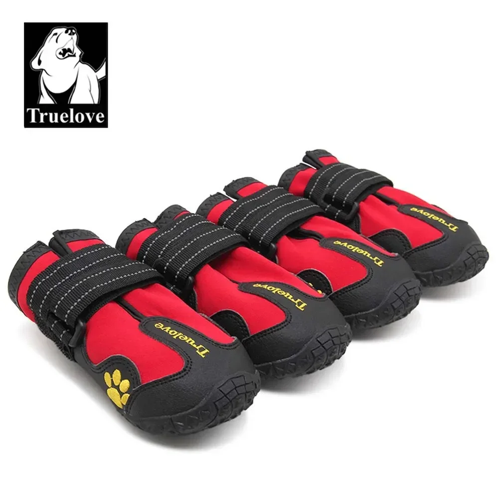 Truelove Dog Shoes Waterproof Anti-Slip Rain Boots Warm Snow Reflective for Small Medium Large Pet Sports Training TLS3961