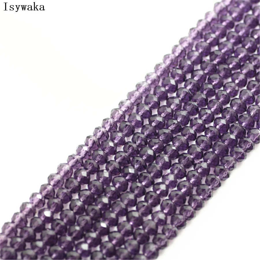 Ink Blue Faceted Crystal Glass Rondelle Beads for Jewelry Making - 170pcs, 2mm