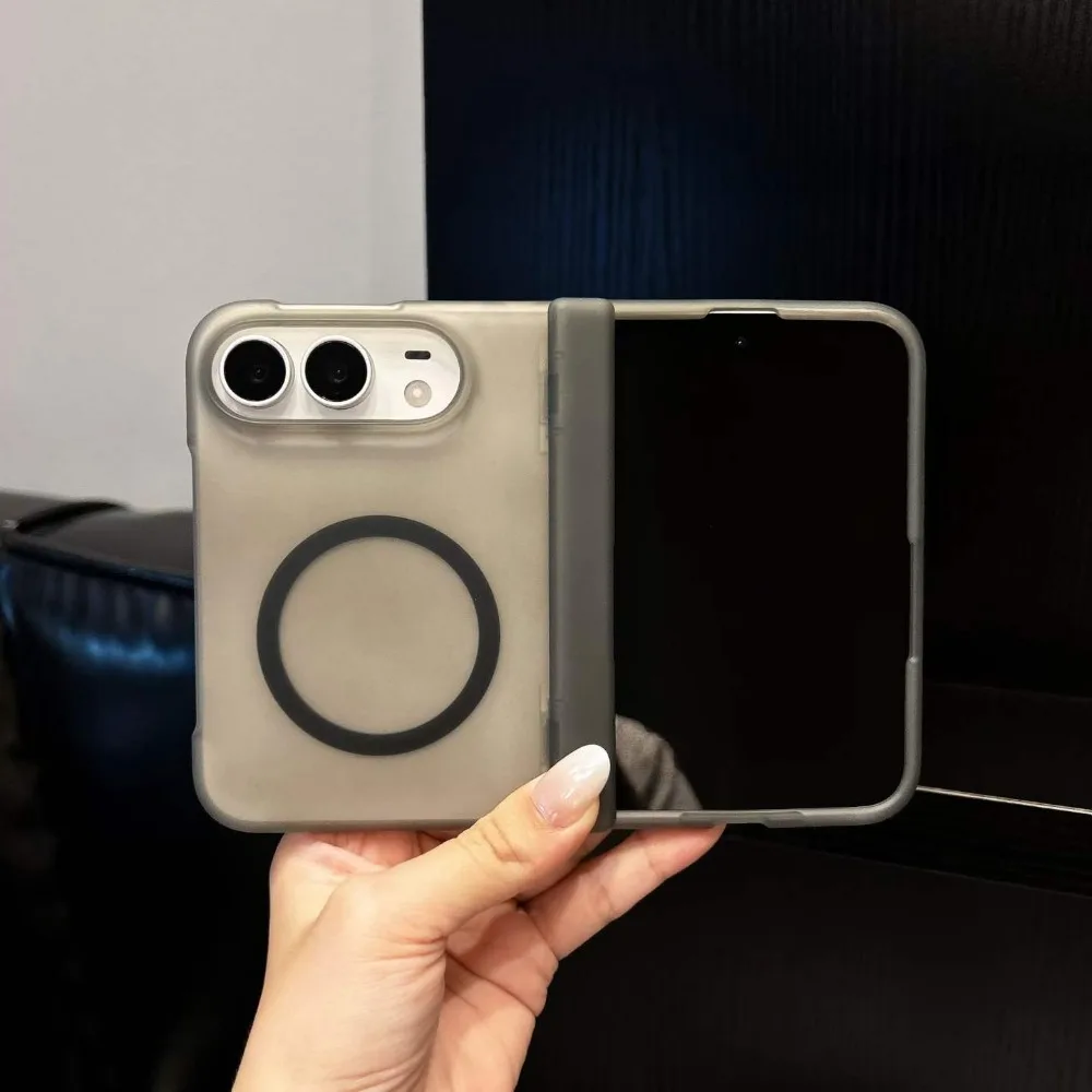 Luxury Translucent Frosted Magnetic Case with Hinge Protection & Shockproof Matte Finish