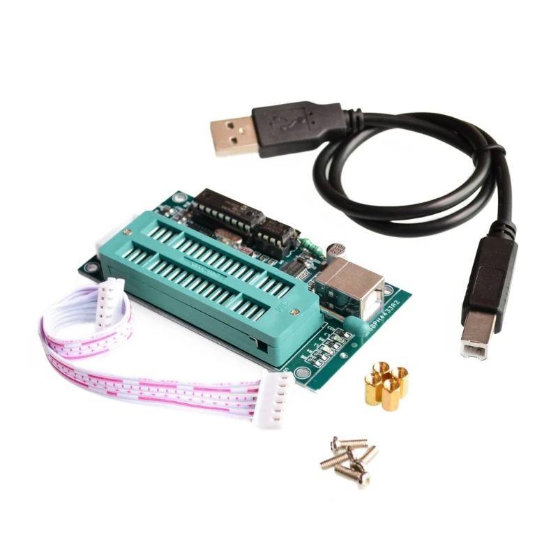 PIC K150 ICSP 프로그래머 USB 자동 프로그래밍 개발 마이크로컨트롤러, 30cm USB ICSP 케이블, 8 핀-40 핀 딥 칩