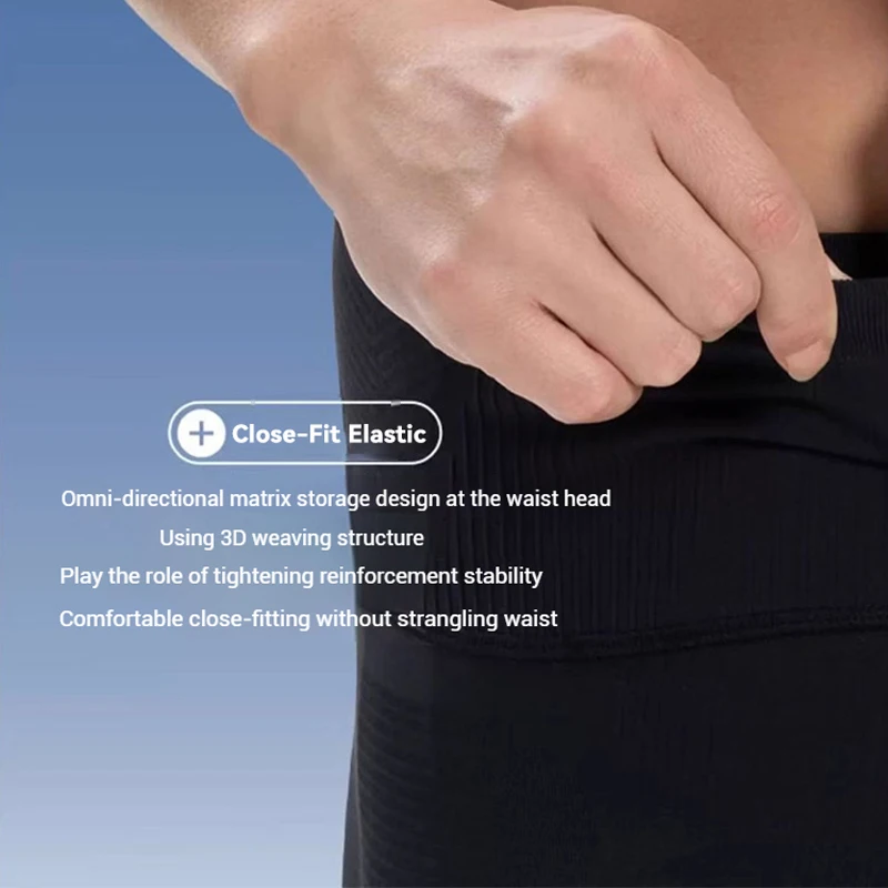 Compression Marathon Running Tights Men Women Trousers Yoga Leggings with Wrap-Around Mesh Fanny Pack Quick Dry Exercise Pants