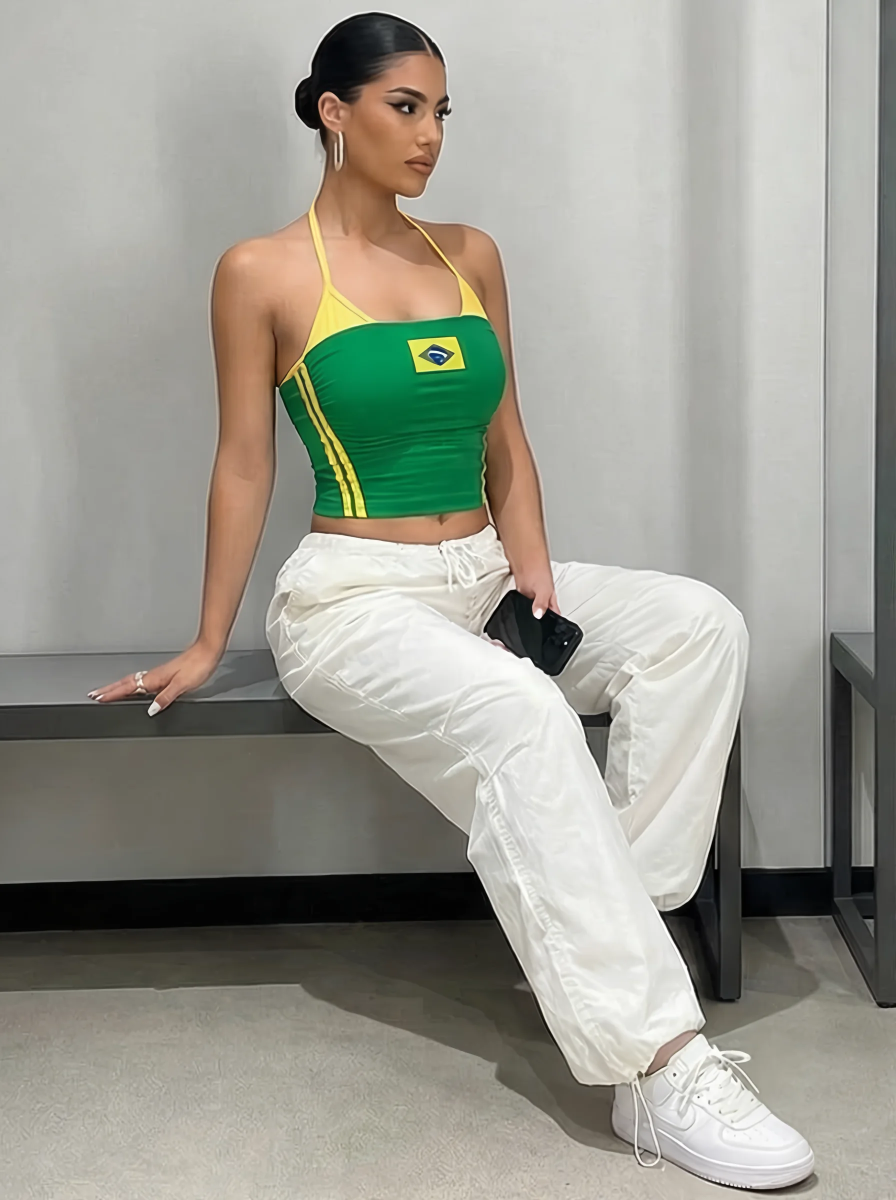 Women’s short vest, spaghetti strap vest. 2