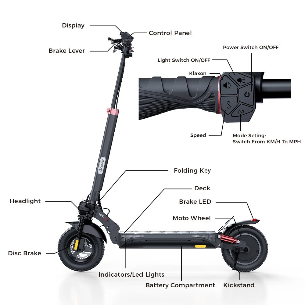 Scooter shown folded for portability