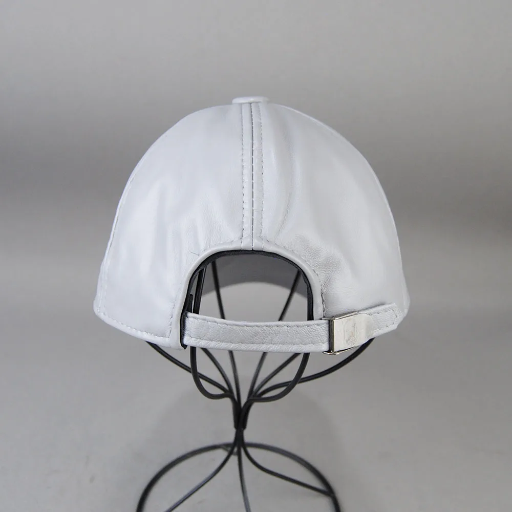 Autumn Winter Unisex Genuine Real Sheepskin Leather Hat Outdoor Casual Trucker Men Temperament Style Snapback Sport Baseball Cap