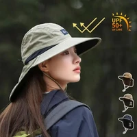 Unisex Summer Wide Brim Waterproof And Quick-drying With Hat Panama Uv Fisherman Caps Mesh Breathable Neck Protection - Image 2