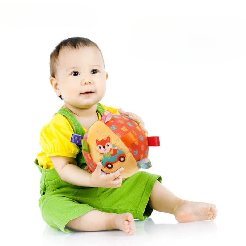 Baby Rattles Toys Soft Plush Hand Rattles Hand Grip Ball Animal Pattern Rattles Shaker for 3 6 9 12 Months Infants Newborn 5