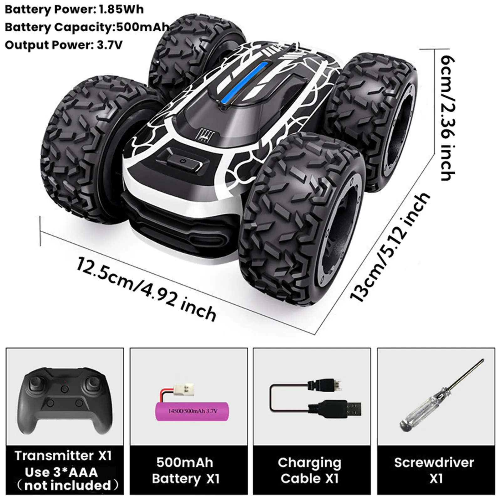 Mini Remote Control Car with Variable Colors Lights for Kids,