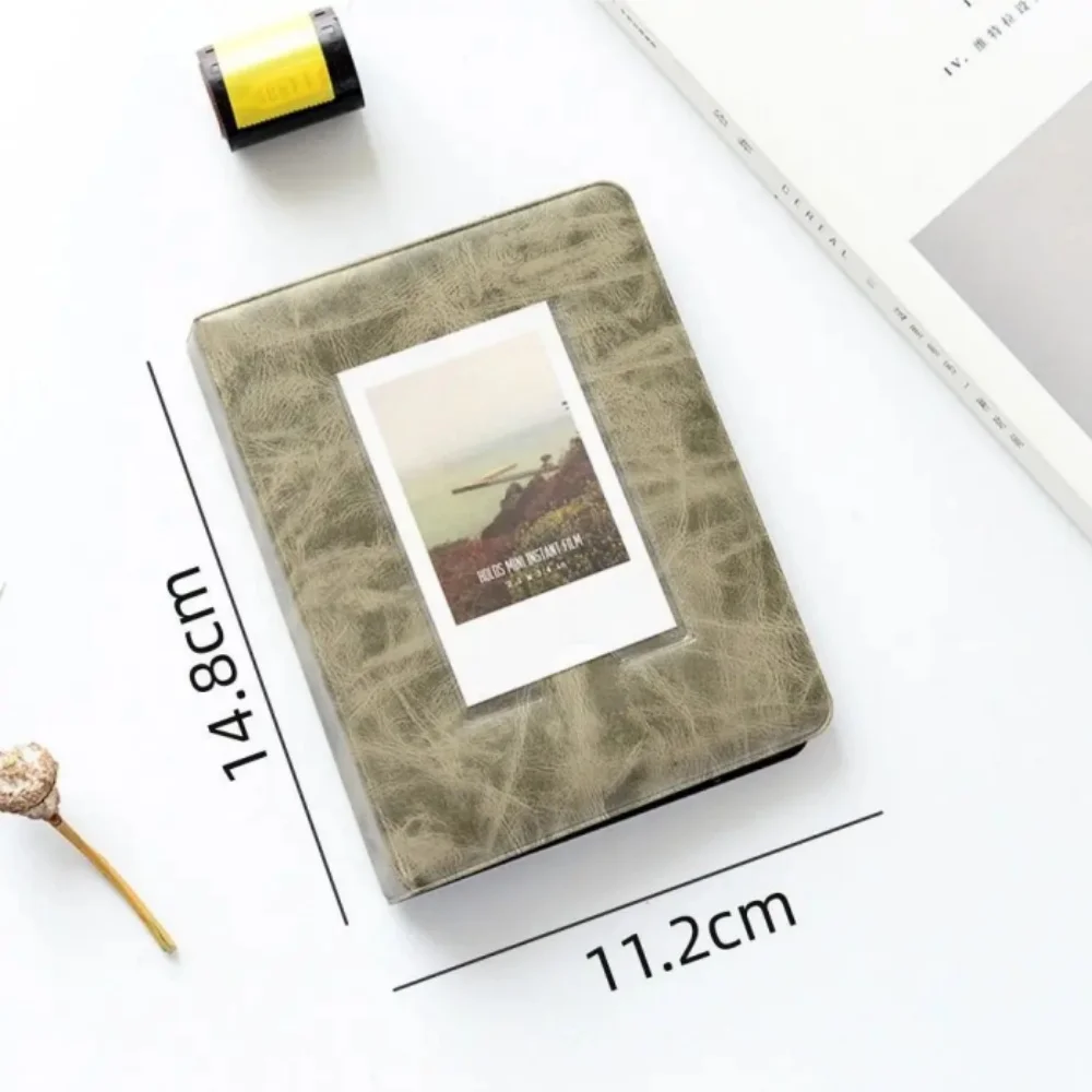 Retro 3 Inches 64 Pocket Photo Album Mini Instant Album Polaroid Photo Picture Case Storage for Fuji Instax Mini 9/8/70/7s