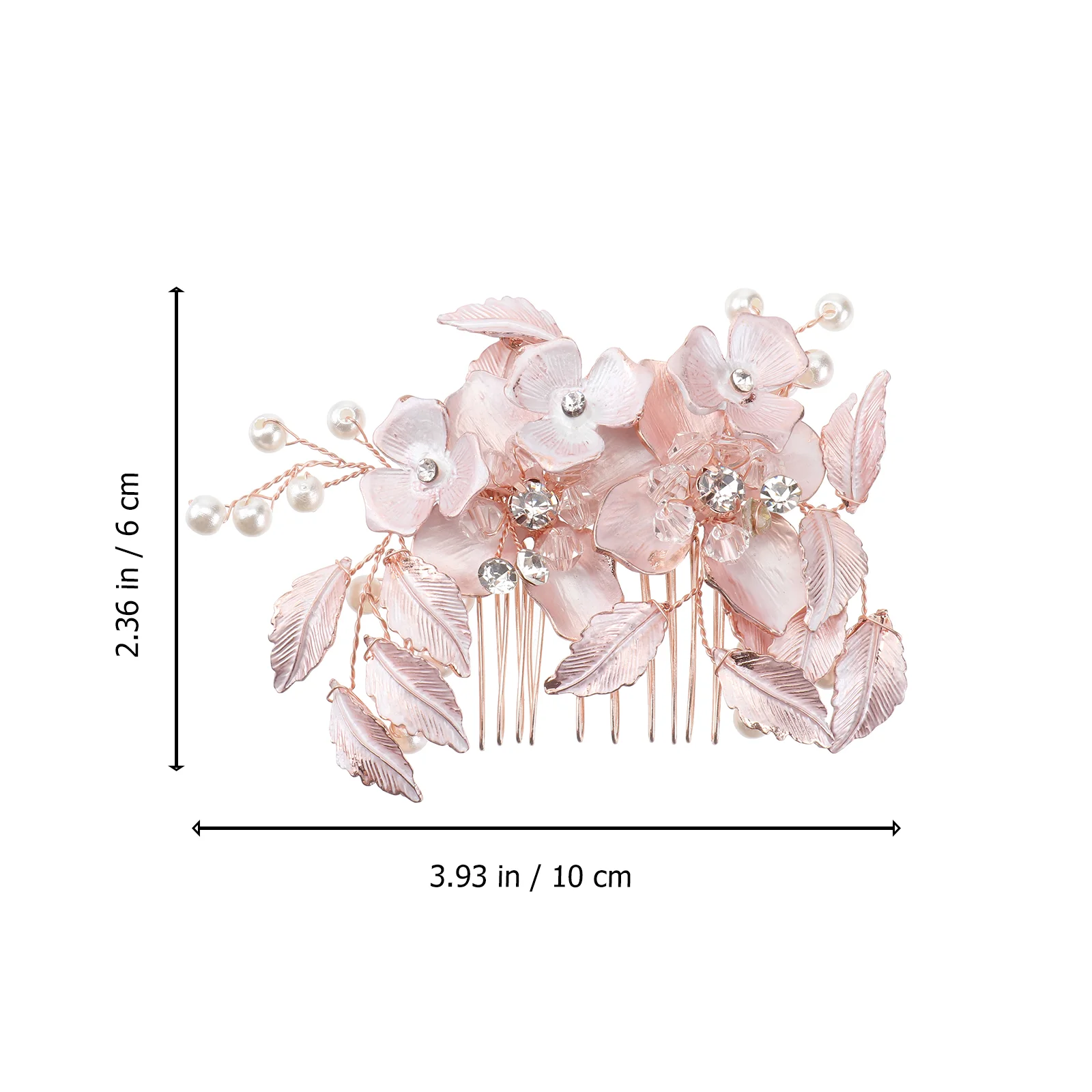 

1pc Elegant Crystal Hair Comb Bridal Flower Shape Headdress Fangle Hair Comb