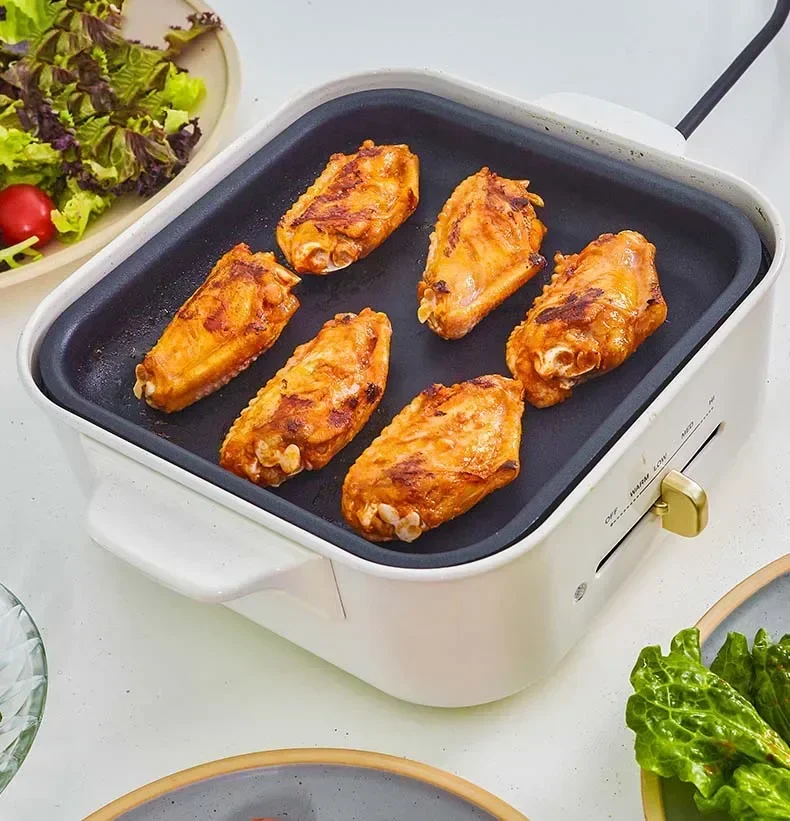 1.5L Multifunctional Electric Cooker New Kitchen Appliance Cooking Pot Mechanical One-In-One Hot Pot Frying Pan IM-C2068 5