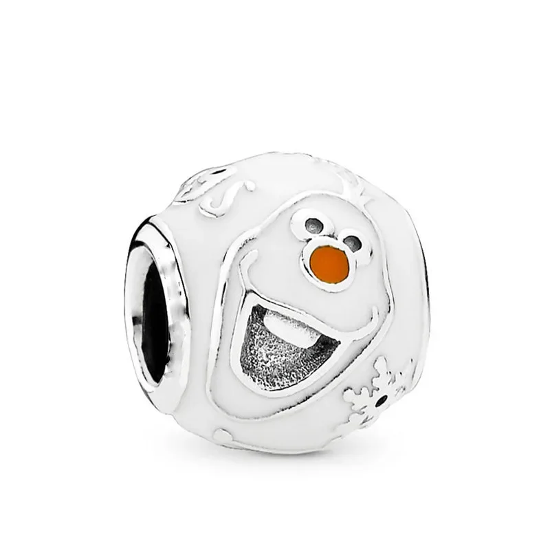 

Fit Pandora Snowman Dangle Pendant Disney Frozen Olaf Charm for Jewelry Making Women Bracelet Accessories Girls Bangle Beads DIY