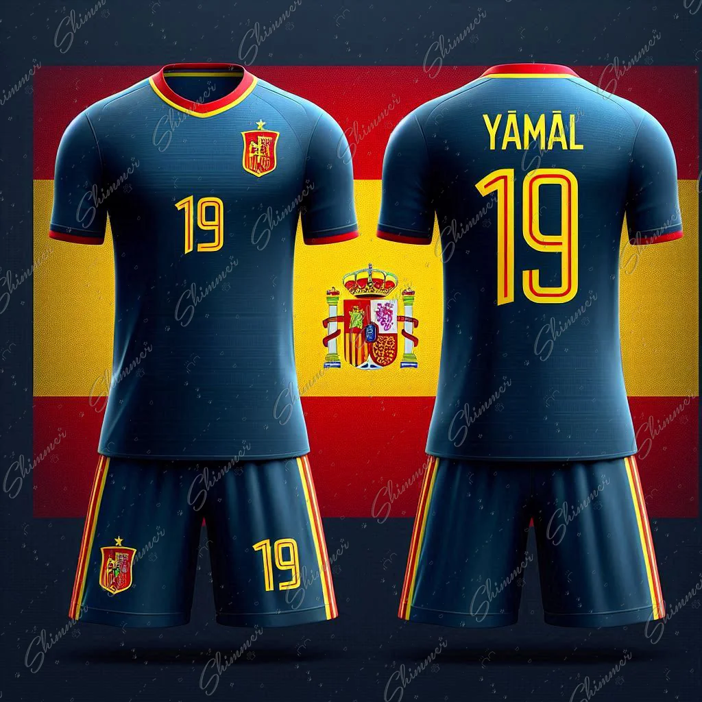 Spain Team No. 29 Yamal Jersey Kids Clothing Short Sets Sports Quick Dry Man Ensembles De Sport Suits