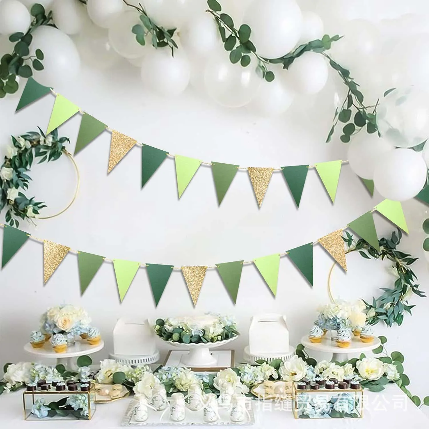 Triangular Flags 16Pcs Party Decorations Birthday Banner
