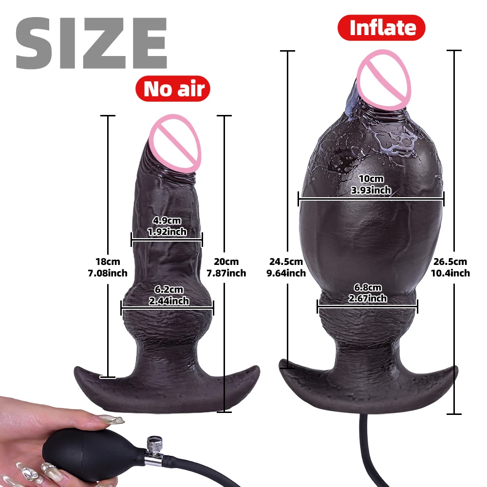 Inflatable Dildo Squirting Penis Realsitic Dildos Ejacualtion Female Inflat Masturbator Anal Plug Sex Toys For Women