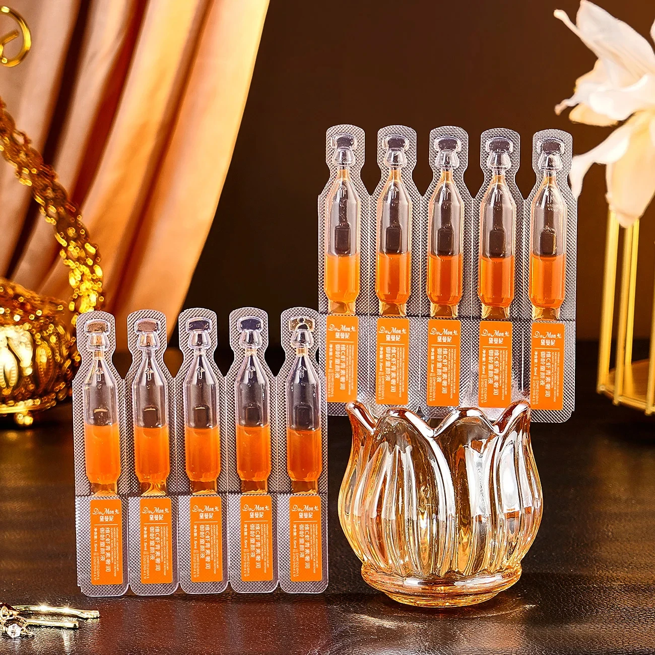 30pcs Korean Astaxanthin Hyaluronic Acid Facial Essence Kit Collagen Moisturizing Rejuvenation Vitamin C Skin Care Beauty Health