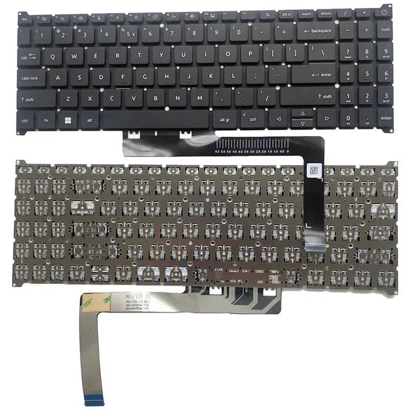 Teclado dos Eua para Acer Aspire A31559 A315-59g A515-57 A515-57g A715-51g A71576 N22c6 N22q3 Novo